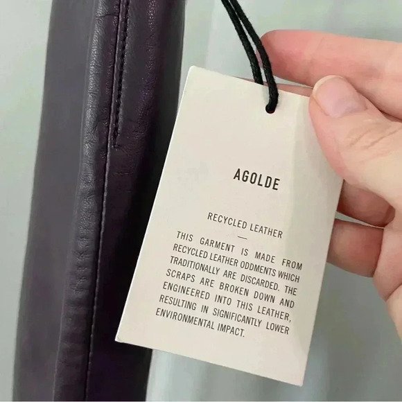 NWT Agolde Recycled Leather Blend 90s Pinch Waist Pants size 28 - Picture 6 of 11